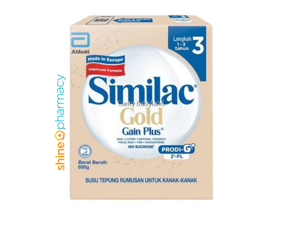 Abbott Similac 3 Gain Plus Gold (2'-fl) 600gm Bib