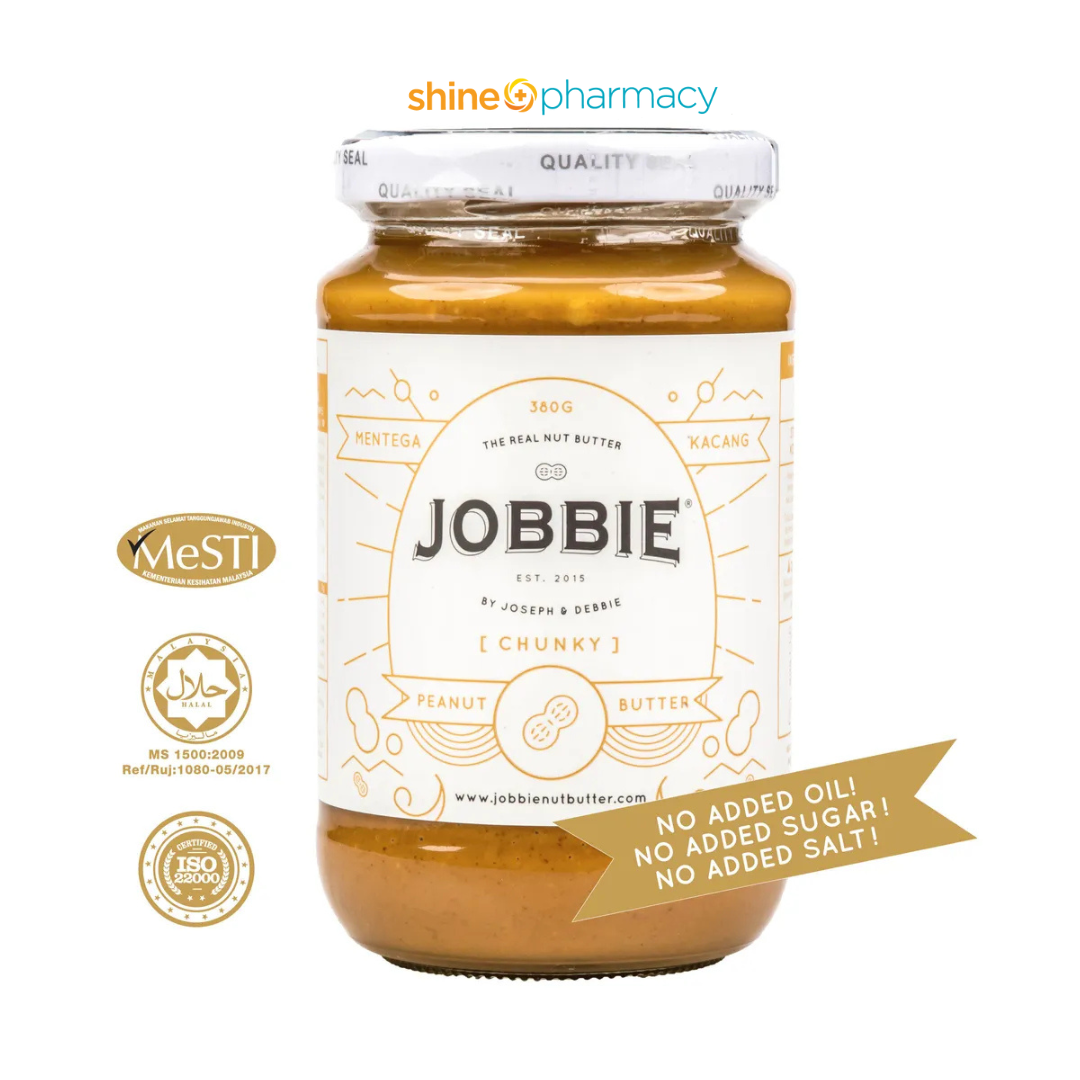 Jobbie Pure Chunky Peanut Butter 380gm