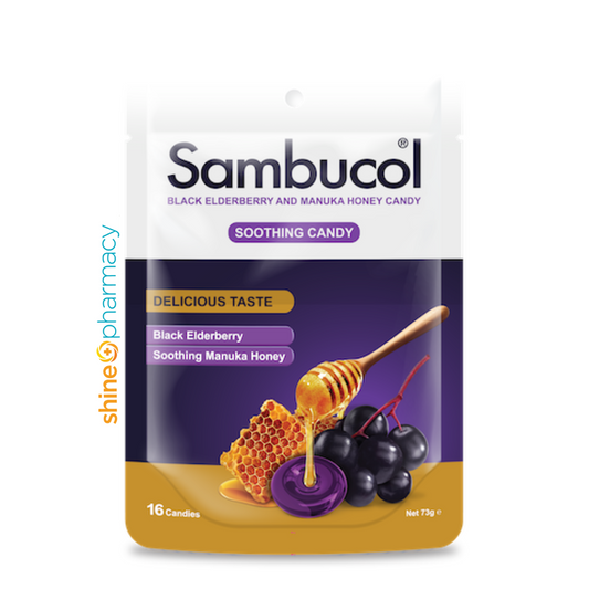 Sambucol Black Elderberry And Manuka Honey Soothing Candy 16s