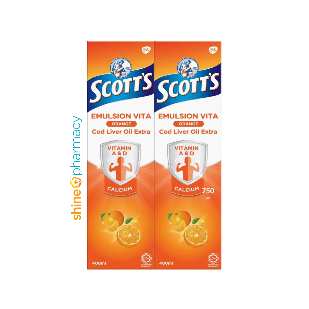 Scott's Emulsion CLO 2x400ml (Orange)