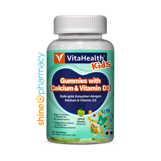 Vitahealth Kids Gummies With Cal & Vit D3 60s (Apple)