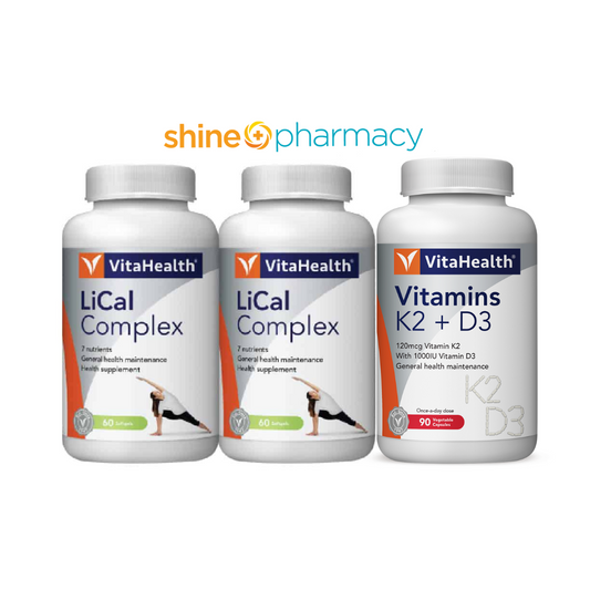 Vitahealth Lical Cplx 2x60s + Vit K2+D3 90s