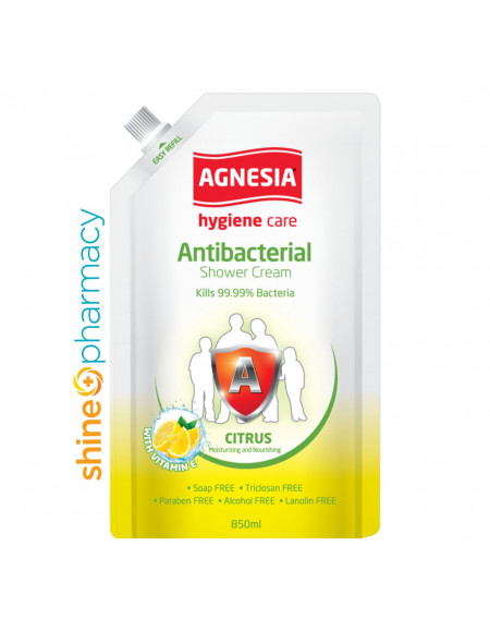 Agnesia Hygiene Care Antibacterial Shower Cream (Citrus) 850ml