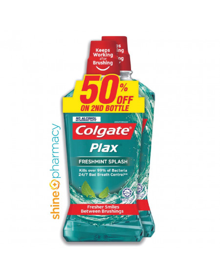 Colgate Mouthwash Plax Freshmint 2x750ml