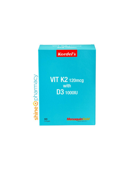 Kordel's Vitamin K2 120mcg + D3 1000IU 60s