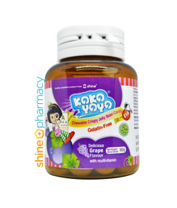 Kokoyoyo E1.0 Chewable Crispy Jelly Bean Candy Grape 80g