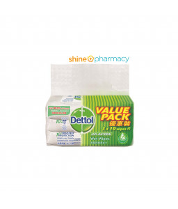 Dettol Anti-bacterial Wet Wipes 3x10s