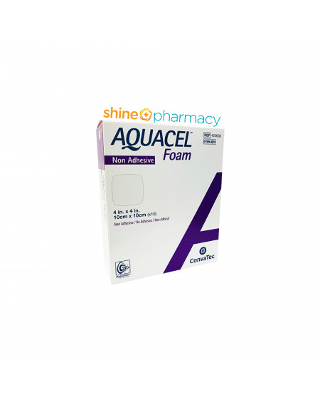 Convatec 420633 Aquacel Foam 10X10cm Non-Adhesive 10s (Box)