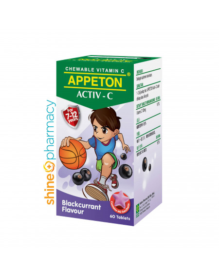 Appeton Child Vit C Activ C 100mg Tab (Blackcurrent) 60s 