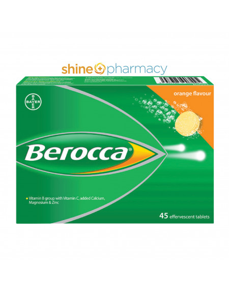 Berocca Effervescent Orange Tablets 45s