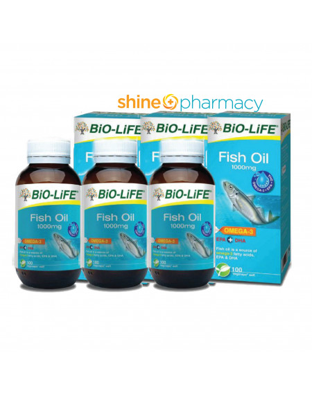 BiO-LiFE Omega-3 Salmon Oil Plus 100sx3