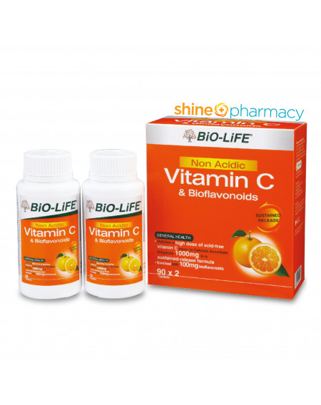 BiO-LiFE Non Acidic Vitamin C 90sx2