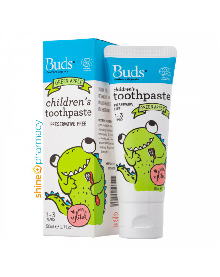 Buds OralCare Organics Children's Toothpaste with Xylitol (Green Apple) 50mL