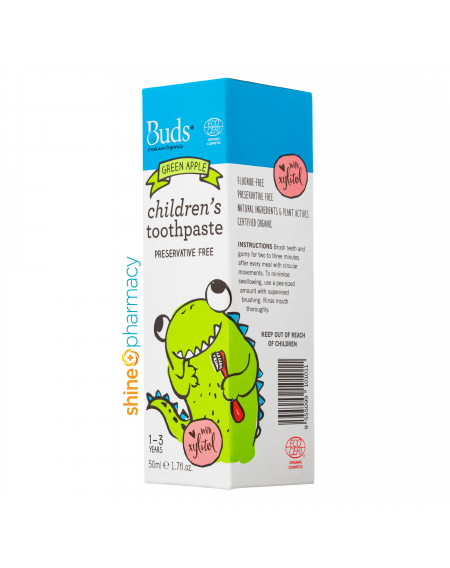 Buds OralCare Organics Children's Toothpaste with Xylitol (Green Apple) 50mL