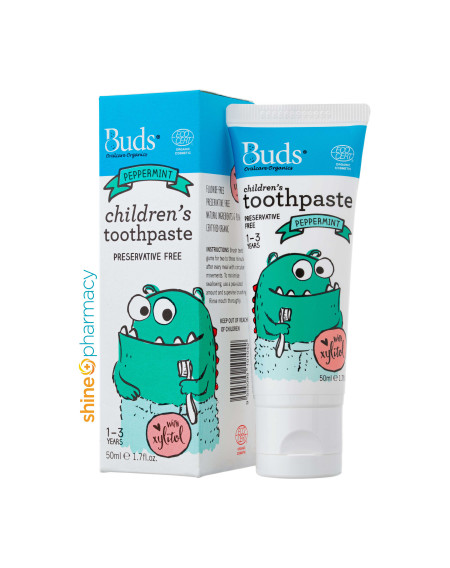 Buds OralCare Organics Children's Toothpaste with Xylitol (Peppermint) 50mL