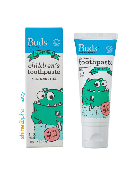 Buds OralCare Organics Children's Toothpaste with Xylitol (Peppermint) 50mL