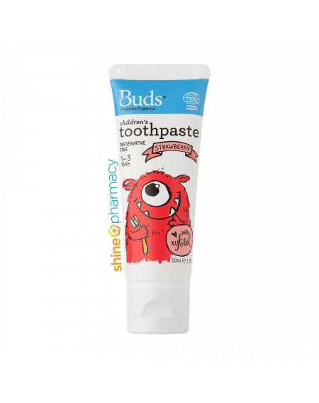 Buds OralCare Organics Children's Toothpaste with Xylitol (Strawberry) 50mL