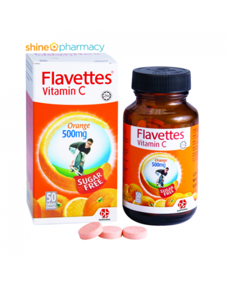 Flavettes Eff Vitamin C Orange 500mg SF 50s