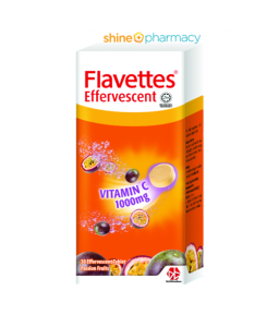 Flavettes Effervescent 1000mg Vitamin C Passion Sugar Free 30s