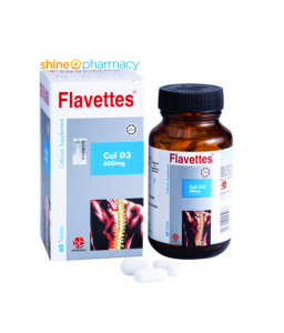 Flavettes Calcium D3 600mg Tab 60s