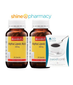 Kordel's Alpha Lipoic Acid 200mg 2x50s + Sweetsante 10s