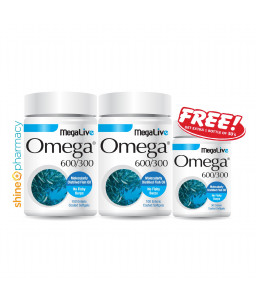 (PREORDER) MegaLive Omega 600/300® Enteric Coated Softgel Capsules 2x100s+30s