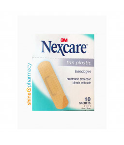 3M Nexcare Tan Plastic Bandages 10s