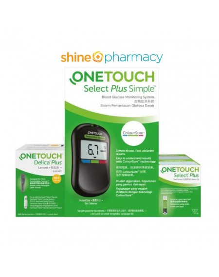 Onetouch Select Plus Simple Meter Lancet 100s+strip 2x25s