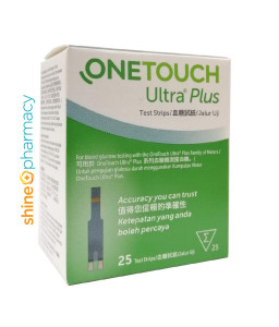 Onetouch Ultra Plus Blood Glucose Test Strips 25s