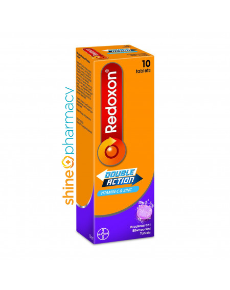 Redoxon Double Action Effervescent Blackcurrant Tablets 10s