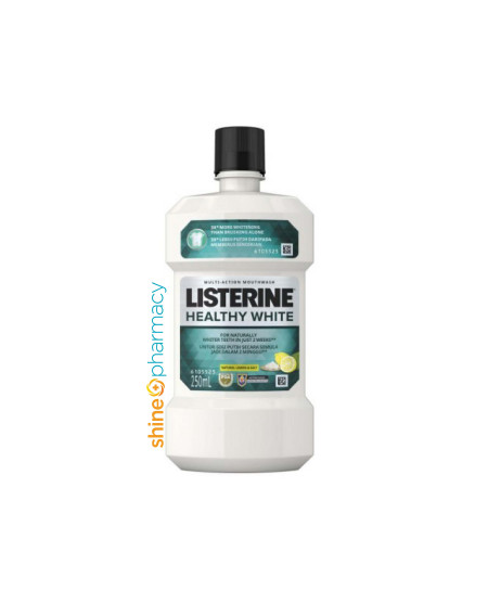 Listerine Mouthwash Healthy White 250mL