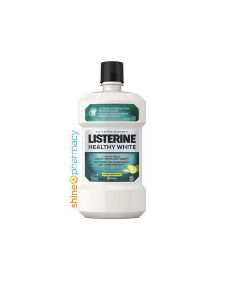 Listerine Mouthwash Healthy White 750mL