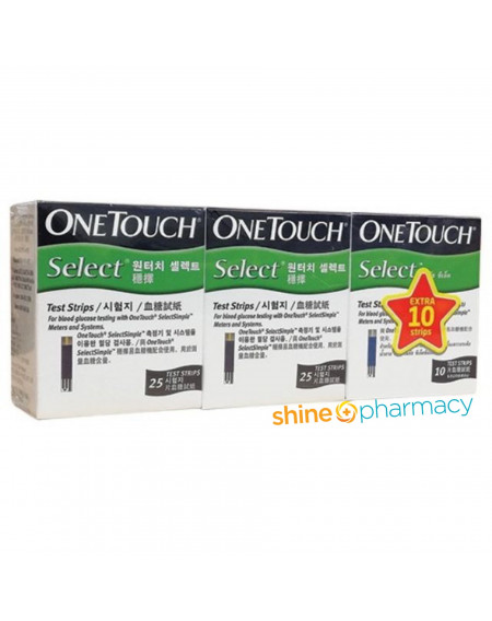 OneTouch Select Test Strips 2X25s+10s