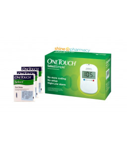 OneTouch Select Simple Meter + Simple BG Test Strips 3x25s