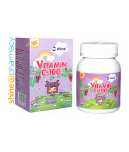 Shine Vitamin C-100 Chewable Tablet (Grape Flavour) 100S