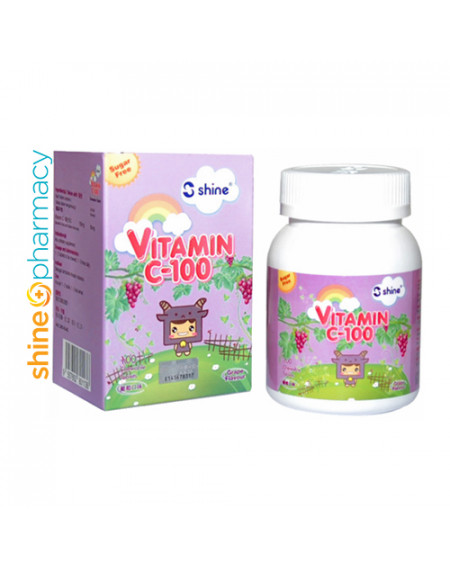 Shine Vitamin C-100 Chewable Tablet (Grape Flavour) 100S