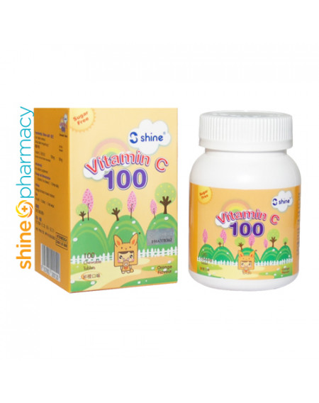 Shine Vitamin C-100 Chewable Tablet (Orange Flavour) 100S